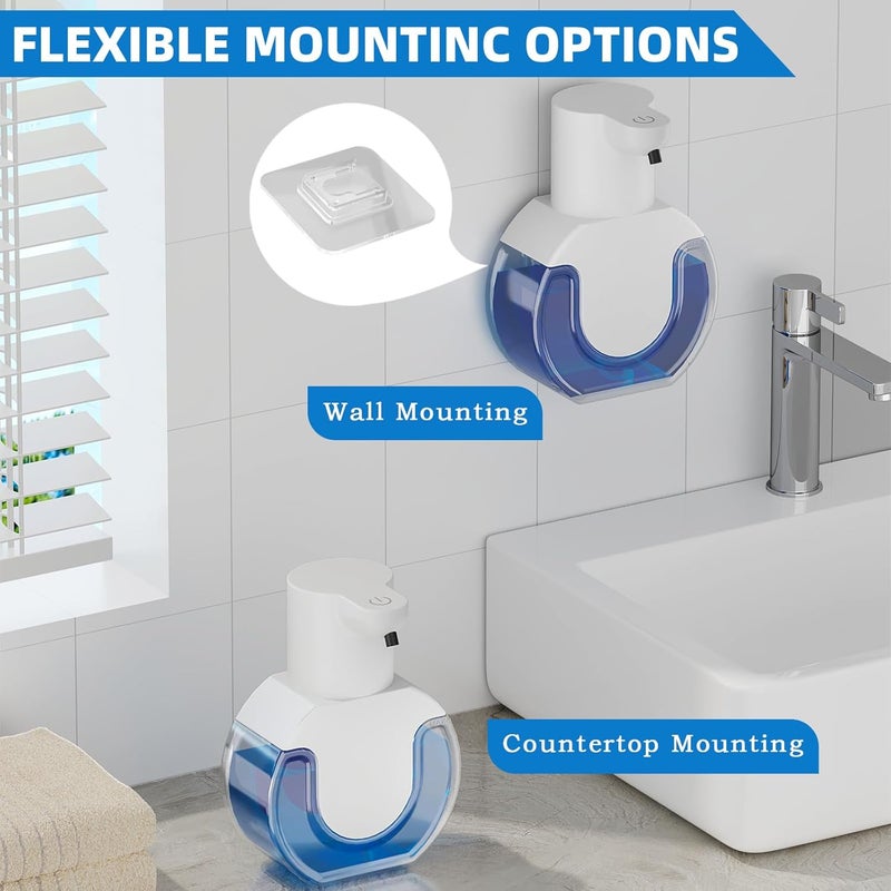 Ipefan Automatic Soap Dispenser Touchless,Rechargeable Foaming Soap Dispenser,15oz/420ml Smart Hand Soap Dispensers,4-Level Adjustable,Wall Mount for Bathroom Kitchen Dish Soap,Hands-Free - Image 5
